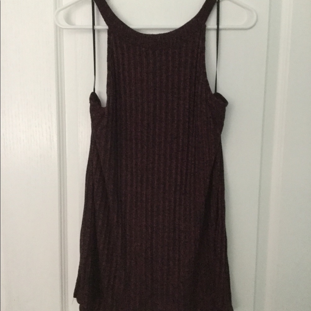Burgundy sleeveless top
